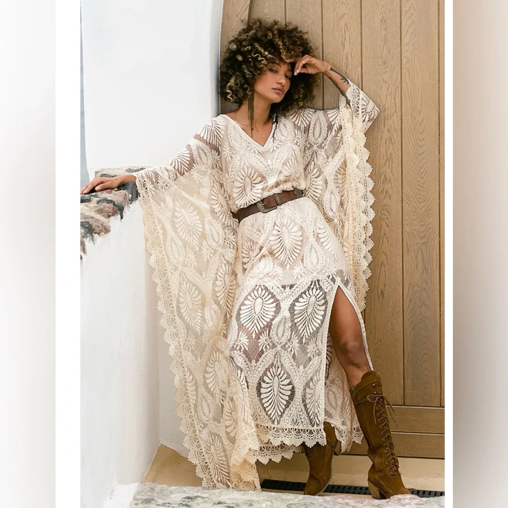 JOYFOLIE | Aluma Kaftan in Gardenia in XS - Picture 1 of 5